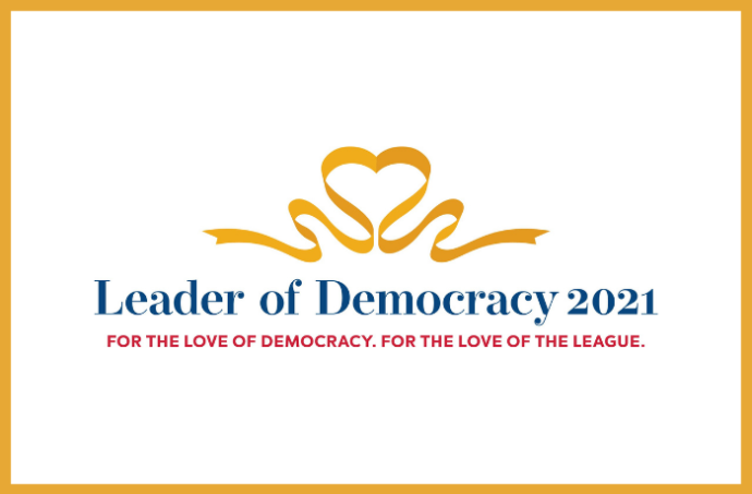 League of Women Voters of Colorado's Leader of Democracy event logo